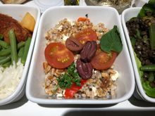 Close up of wheatberry & smoked almond couscous