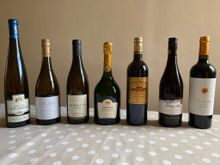 First: 
Sparkling - Taittinger Comtes de Champagne 2007, Nyetimber NV (not pictured). 
White - St Aubin 1er Cru 2016, Tekau Marlborough Sauvignon Blanc 2018, Schlumberger Pinot Gris Grand Cru Spiegel  2017
Red - Chateau Batailley Pauillac Grand Cru 2011, Mt Difficulty Roaring Meg Pinot Noir 2018, Clos de los Siete 2015 