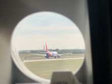 Even though there’s not a real window, I still managed to get a WN 737 MAX out the exit door portal 