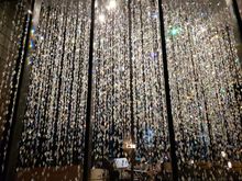 Crystal curtains near the lounge/lobby area. At night, they have a live band playing in this space.