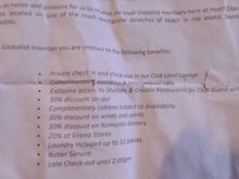 Globalist benefits for the Hyatt Zilara Cap Cana 