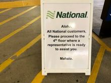 read the big sign I missed that said - All National Customers Please Proceed to the 4th floor.  