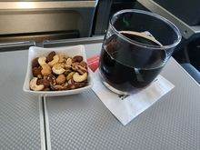 Pre-departure drink ex-ORD with warm nuts.