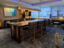 Sort of a library area in  the executive lounge. 2 desks with pcs  just to the right out of camera