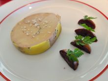 Very nice foie gras in the salon.