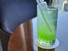 The spring seasonal special offering in the lounge ( kiwi fruit juice and soda- very refreshing. In the evening, it can be made with alcohol also)