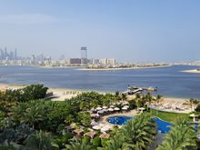 View from Balcony. sofitel houses to the left and family pool in foreground