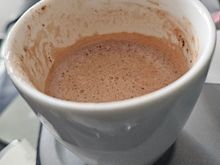 I think the hot chocolate was not particularly good.
I won't bother you with a pic of the coffee, I've posted that one many times already. 