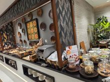 Hotel buffet set-up at breakfast 