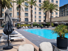 Pool area was too cold and windy during my stay.