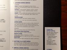 Here’s the October menu, ex-NRT.