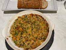 Alaska king crab au gratin