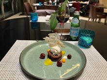 Warm chocolate cake with Quinta do Vallado Tawny