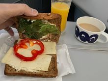 HEL-DXB Muslim breakfast. Nothing special. 