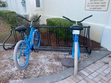 Bike parking at the restaurant