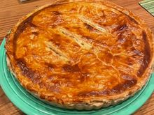 Savory potato tart. We had it with bacon wrapped pork tenderloin. 
