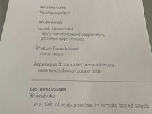 Onboard menu - matched pre order one