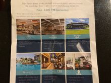 The all inclusive package details...