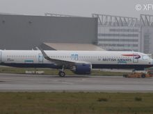 G-NEOY in full livery with engines. (18 Nov)