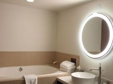 Deep-soak bath (also a shower out of frame to right)