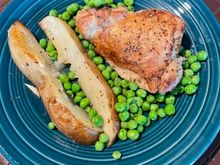 Leftover Chicken Vesuvio, which has been requested to be part of the rotation, if not birthday dinner! 