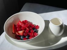 Berries with rosewater syrup - this was perfect especially after such a rich main course