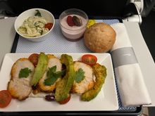 PMI-LHR, 6 June 2022, 21:40 departure
Band 2 Meal
Cajun Chicken Avocado salad

Chicken was so chewy you couldn’t even cut through it with a knife

I wish they’d make PMI band 3 like IBZ and MAH is - especially for the CE prices being charged this summer. This flight could really have done with a hot dinner at 2hrs+ in length.