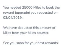 Proof by email that the cost is 25,000 miles