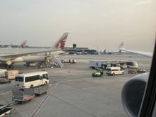 Pulling into the arrival gate 