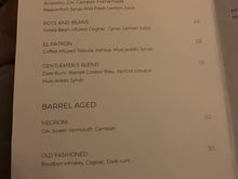 Peacock Alley 1/2 off menu after 9:30pm