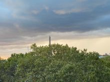 Eiffel Tower, looking across Sq Boucicaut. 