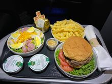 Chefs salad, mac&cheese, cheeseburger