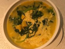 Spinach with egg & salted egg , sans century egg