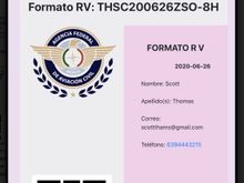 The completed form with QR code 
Best practice is to take a screen shot 