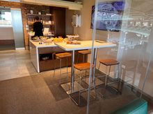 Melissa in the background and a view of the lounge. You can watch the game on the tv, which seemed rather crazy to me. 