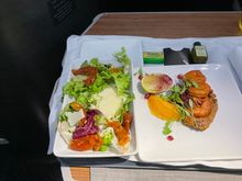 Small Plate (actually delicious) and copious amounts of salad