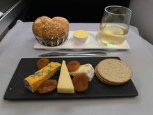 Cheese with apricots - but no plum chutney as per the menu. The bread and butter was left over from the starter - it wasn’t a case of carb overload!