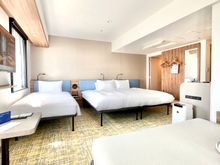 One king bed and one single bed configuration