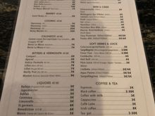 Drinks list 2