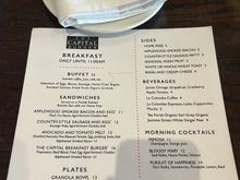 Breakfast menu
