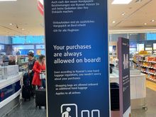 FRA duty free shop sign