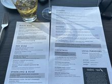 Lunch / dinner menu. No liquor list. Had a quick glass of JW Blue before walking to the gate.