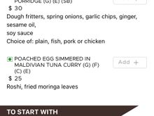 Top few are signature local dishes , they can be starter but they seem substantial to be a starter 
