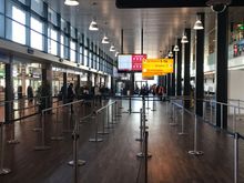 Not busy at the departures hall