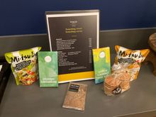 Reception display of snacks