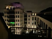 At night you can peep across to see the neighbours watch the World Cup football/soccer on a gigantic TV screen