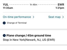 United wants to sell me this.
45 mins with a change of terminal I don’t really buy it. I’ll have 2 young kids.
It’s a Saturday in October.

What do you think?