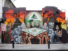 Corbyn wrote in response to news of it's destruction “Why? You are in good company. Rockerfeller [sic] destroyed Diego Viera’s [sic] mural because it includes a picture of Lenin.”