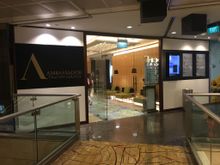 Entrance to the Ambassador Lounge.  You take an escalator from the terminal and turn left.  