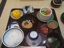 Only hot item was the soup, which was miso with added tofu-like stuff.